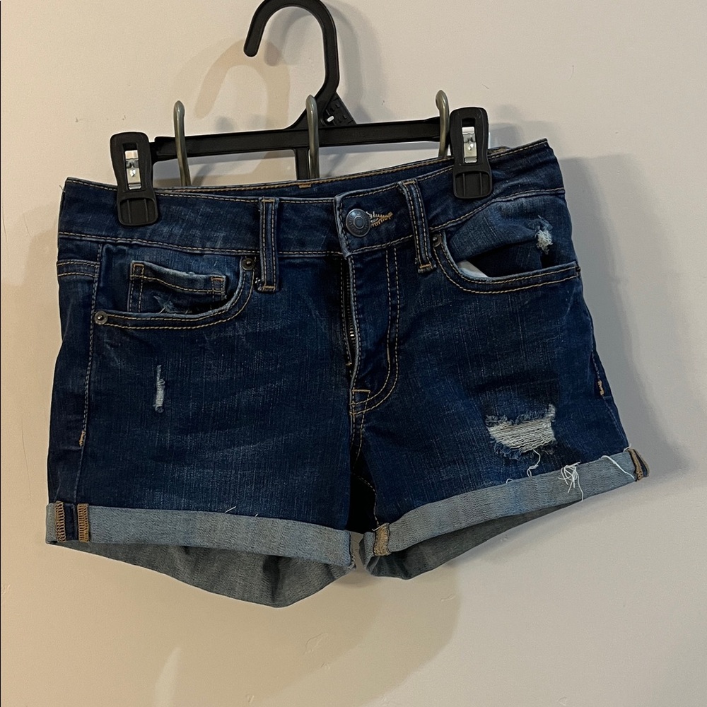 Stylish Dark Blue Women's Jean Shorts